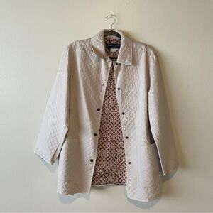 Salvatore Ferragamo Light Beige Quilted Utility Jacket
